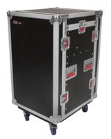 Gator Cases ATA Wood Flight Pop-Up Console Rack Case; 10U Top; 12U Bottom; w/ Casters - G-TOUR 10X12 PU