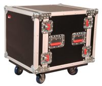 Gator Cases ATA Wood Flight Rack Case; 10U; 17" Deep; w/ Casters - G-TOUR 10U CAST