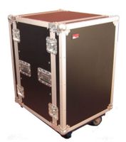 Gator Cases ATA Wood Flight Rack Case; 16U; 17" Deep; w/ Casters - G-TOUR 16U CAST