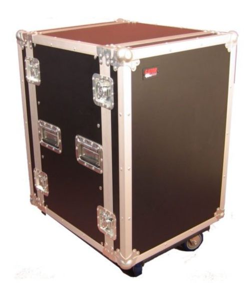 Gator Cases ATA Wood Flight Rack Case; 16U; 17" Deep; w/ Casters - G-TOUR 16U CAST