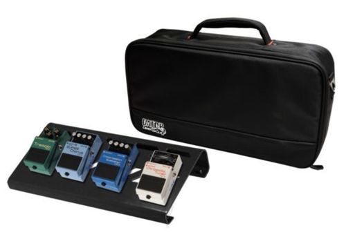 Gator Cases Black Small aluminum pedal board with Gator carry bag and bottom mounting power supply bracket. Power supply not included. - GPB-LAK-1