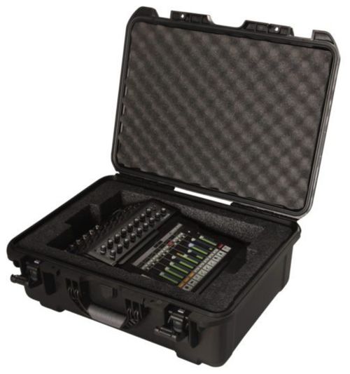 Gator Cases Black Waterproof Injection Molded Case, with Custom Foam Insert for Mackie DL1608 Mixing Console - GMIX-DL1608-WP