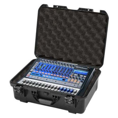 Gator Cases Black Waterproof Injection Molded Case, with Custom Foam Insert for Presonus Studio Live 16.0.2 - GMIX-PRESON1602-WP
