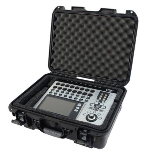 Gator Cases Black Waterproof Injection Molded Case, with Custom Foam Insert for QSC Touchmix 16 Mixing Console - GMIX-QSCTM16-WP