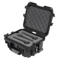 Gator Cases Black waterproof injection molded case with foam insert to accommodate 6 handheld mics - GM-06-MIC-WP