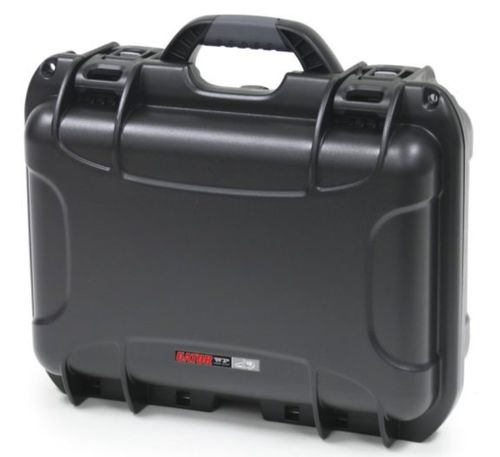 Gator Cases Black waterproof injection molded case with interior dimensions of 13.8" x 9.3" x 6.2". NO FOAM - GU-1309-06-WPNF