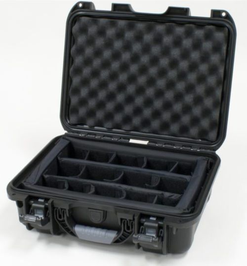 Gator Cases Black waterproof injection molded case with interior dimensions of 15" x 10.5" x 6.2". INTERNAL DIVIDER SYSTEM - GU-1510-06-WPDV