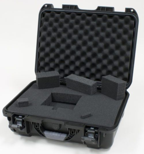 Gator Cases Black waterproof injection molded case with interior dimensions of 17" x 11.8" x 6.4". DICED FOAM - GU-1711-06-WPDF