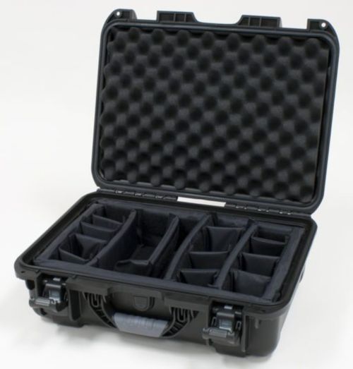Gator Cases Black waterproof injection molded case with interior dimensions of 17" x 11.8" x 6.4". INTERNAL DIVIDER SYSTEM - GU-1711-06-WPDV