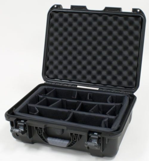 Gator Cases Black waterproof injection molded case with interior dimensions of 18" x 13" x 6.9". INTERNAL DIVIDER SYSTEM - GU-1813-06-WPDV
