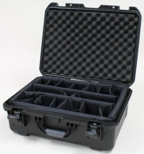 Gator Cases Black waterproof injection molded case with interior dimensions of 20" x 14" x 8". INTERNAL DIVIDER SYSTEM - GU-2014-08-WPDV