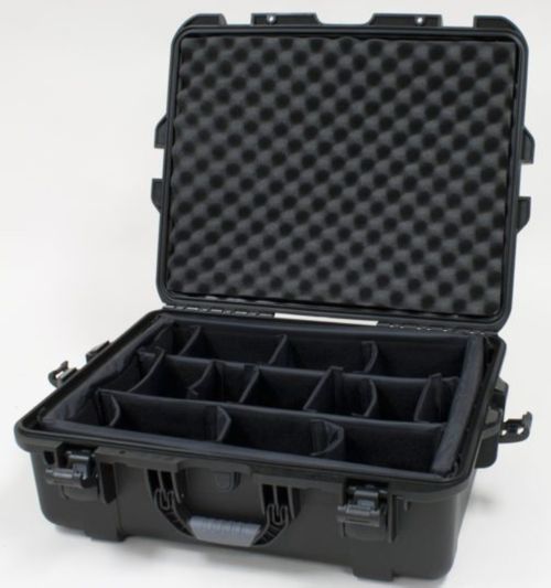 Gator Cases Black waterproof injection molded case with interior dimensions of 22" x 17" x 8.2". INTERNAL DIVIDER SYSTEM - GU-2217-08-WPDV