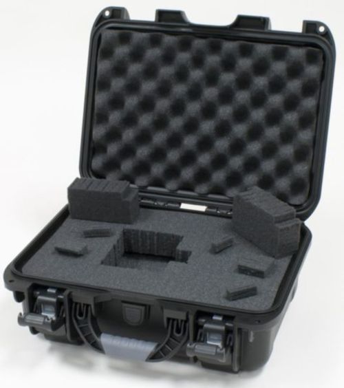 Gator Cases Black Waterproof Injection molded case, with interior dimesions of 13.2" x 9.2" x 3.8". DICED FOAM - GU-1309-03-WPDF