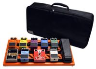 Gator Cases British Orange Large aluminum pedal board with Gator carry bag and bottom mounting power supply bracket. Power supply not included. - GPB-BAK-OR