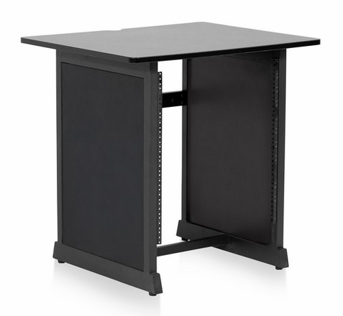 Gator Cases Content Creator Furniture Series 12U Studio Rack Table in Black Finish - GFW-DESK-RK