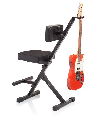Gator Cases Deluxe Guitar Seat w/ Adjustable Back Rest & Guitar Hanger - GFW-GTR-SEATDLX
