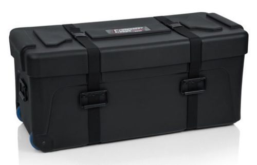 Gator Cases Deluxe Molded Drum Hardware Trap Case with Removable Tray and Heavy-duty Recessed Wheels - 36"X14"X16" - GP-TRAP-3614-16