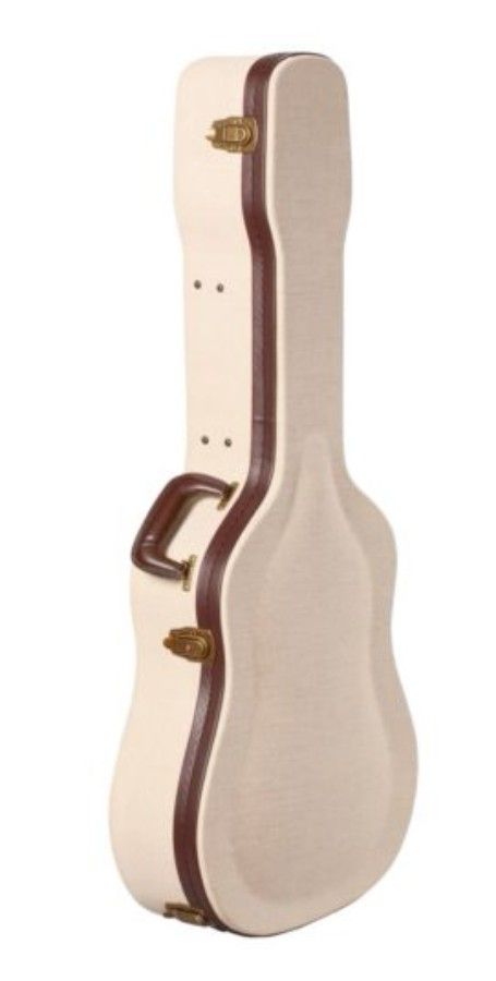Gator Cases Deluxe Wood Case for Resonator Guitars; Journeyman Burlap Exterior - GW-JM RESO