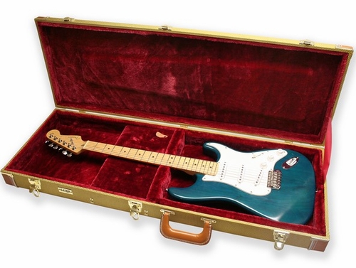 Gator Cases Electric Guitar Deluxe Wood Case, Tweed - GW-ELECTRIC-TW