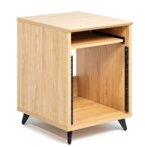 Gator Cases Elite Furniture Series 10U Studio Rack Table in Natural Maple Matte Finish - GFW-ELITEDESKRK-MPL