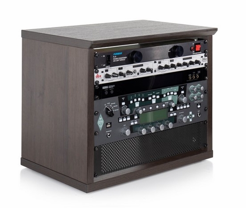 Gator Cases Elite Furniture Series 8U Desktop Studio Rack in Dark Walnut Brown Finish - GFW-ELITERK-8U-BRN