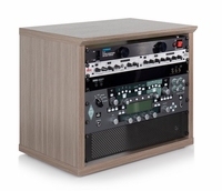 Gator Cases Elite Furniture Series 8U Desktop Studio Rack in Driftwood Grey Finish - GFW-ELITERK-8U-GRY