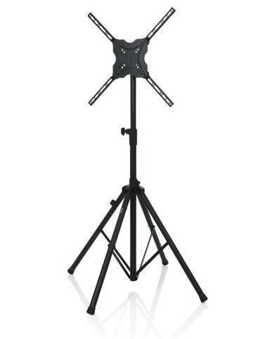 Gator Cases Frameworks Deluxe Quad Legged LCD/LED stand with Lift-EEZ Piston; Fits Up To 65? - GFW-AV-LCD-25