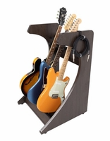 Gator Cases Frameworks Elite Series 3 to 4-Space Guitar & Instrument Case Combo Rack � Dark Walnut Brown Finish - GFW-ELITEGTR3RK-BRN
