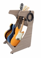 Gator Cases Frameworks Elite Series 3 to 4-Space Guitar & Instrument Case Combo Rack � Driftwood Grey Finish - GFW-ELITEGTR3RK-GRY