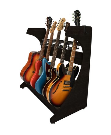 Gator Cases Frameworks Elite Series Guitar & Instrument Case Combo Rack – Standard Black Finish - GFW-ELITEGTR5RK-BLK