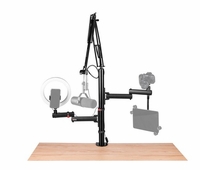 Gator Cases Frameworks ID Series All-In-One Content Creator Tree with Light, Mic & Camera Attachments - GFW-ID-CREATORTREE