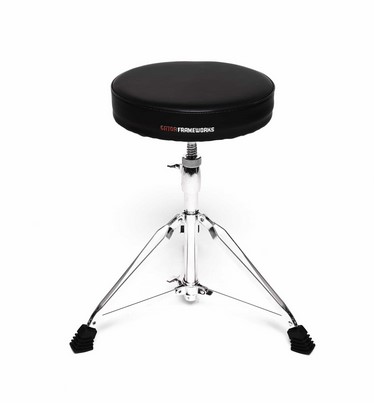 Gator Cases Frameworks Round-Top Drum Throne with Spindle Adjustment - GFW-DRUMTHRONE-R