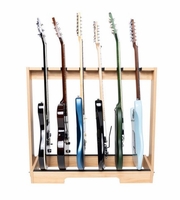 Gator Cases Frameworks Wooden Guitar Rack for Up to 6 Guitars � Maple Color - GFW-GTR-WD6RK-MPL