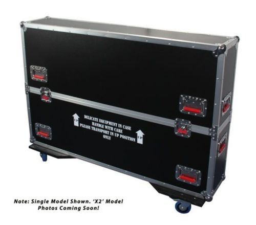 Gator Cases G-TOUR case designed to easily adjust and fit two LCD, LED or plasma screens in the 37" to 43" class. Interior dims 43 X 6.3 X 30.5 (X2) - G-TOURLCDV2-3743-X2