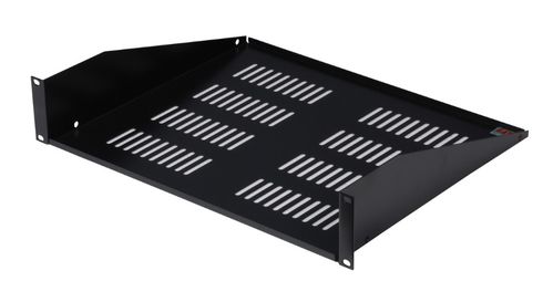 Gator Cases Gator Rackworks Utility Shelf; 15" Deep; 2U; w/ Elongated Vent Holes for Air Circulation - GRW-SHELFVNT2