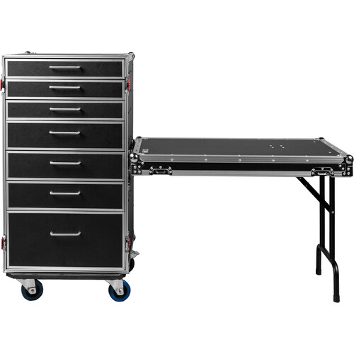 Gator Cases GTOUR Utility Drawer Case with Fold-Out Table - GTOUR-WORKST7