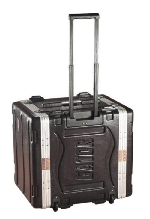 Gator Cases Molded PE Rack Case; Front, Rear Rails; 10U; 19" Deep; Locking, Pull Handle, Recessed Wheels - GRR-10L