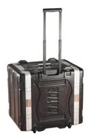 Gator Cases Molded PE Rack Case; Front, Rear Rails; 10U; 19" Deep; Locking, Pull Handle, Recessed Wheels; w/ Power Supply - GRR-10PL-US