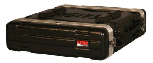Gator Cases Molded PE Rack Case; Front, Rear Rails; 2U; 19" Deep; Locking - GR-2L