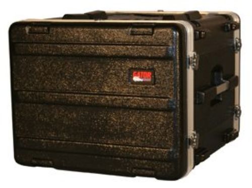 Gator Cases Molded PE Rack Case; Front, Rear Rails; 8U; 19" Deep; Locking - GR-8L