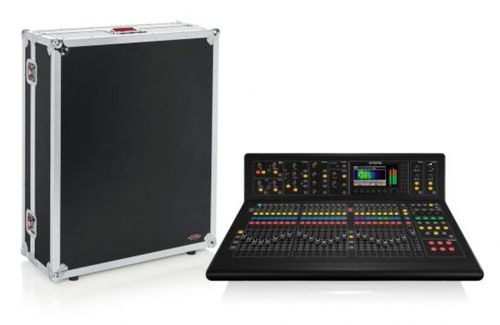 Gator Cases Non-Doghouse Mixer Case for Midas M32. Includes tilt & go wheels, plus 4" storage behind mixer. Shallow base allows mixer use while in case.  - G-TOURM32NDH