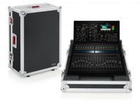 Gator Cases Non-Doghouse Mixer Case for Midas M32R. Includes tilt & go wheels, plus 4" storage behind mixer. Shallow base allows mixer use while in case.  - G-TOURM32RNDH