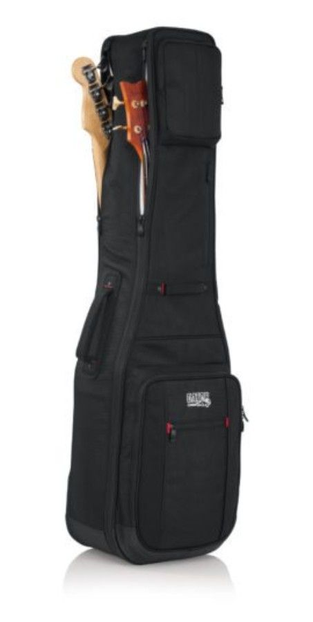 Gator Cases Pro-Go Series 2X Bass Guitar Bag with Micro Fleece Interior and Removable Backpack Straps - G-PG BASS 2X