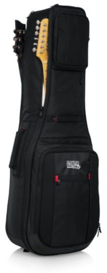 Gator Cases Pro-Go Series 2X Electric Guitar Bag with Micro Fleece Interior and Removable Backpack Straps - G-PG ELEC 2X