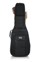 Gator Cases Pro-Go Series Double Guitar Bag for Acoustic and Electric Guitar with Micro Fleece Interior and Removable Backpack Straps - G-PG-ACOUELECT