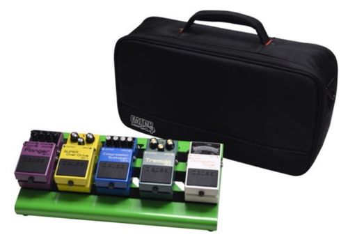 Gator Cases Screamer Green Small aluminum pedal board with Gator carry bag and bottom mounting power supply bracket. Power supply not included. - GPB-LAK-GR
