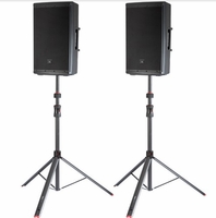 Gator Cases Set of (2) Frameworks ID Series Adjustable Speaker Stands with Piston Driven Lift Assistance - GFW-ID-SPKRSET