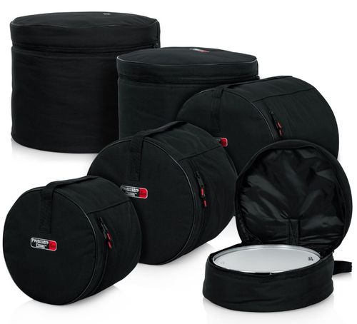 Gator Cases Standard Drum Set Bags: 22"X18", 12"X10", 13"X11", 16"X16", 14"X5.5" - GP-STANDARD-100