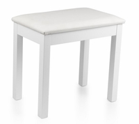 Gator Cases Traditional Wooden Piano Bench In White - GFW-KEYBENCH-WDWH