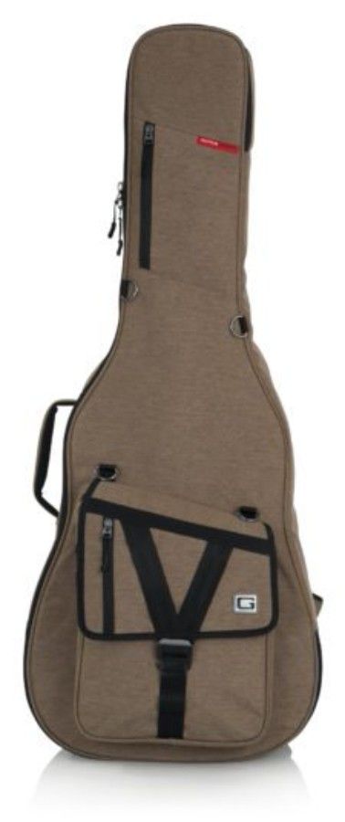 Gator Cases Transit Series Acoustic Guitar Gig Bag with Tan Exterior - GT-ACOUSTIC-TAN